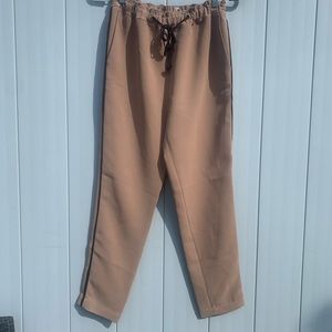 Sandro Tan Straight Leg Pants